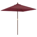 vidaXL Umbrelă de grădină stâlp din lemn, roșu bordo, 198x198x231 cm vidaXL Umbrelă de grădină stâlp din lemn, roșu bordo, 198x198x231 cm