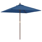vidaXL Umbrelă de grădină stâlp din lemn, albastru azur 198x198x231 cm vidaXL Umbrelă de grădină stâlp din lemn, albastru azur 198x198x231 cm