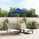vidaXL Umbrelă de grădină stâlp din lemn, albastru azur 198x198x231 cm vidaXL Umbrelă de grădină stâlp din lemn, albastru azur 198x198x231 cm