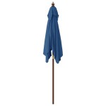 vidaXL Umbrelă de grădină stâlp din lemn, albastru azur 198x198x231 cm vidaXL Umbrelă de grădină stâlp din lemn, albastru azur 198x198x231 cm