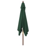 vidaXL Umbrelă de grădină stâlp din lemn, verde, 300x300x273 cm vidaXL Umbrelă de grădină stâlp din lemn, verde, 300x300x273 cm