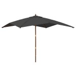 vidaXL Umbrelă de grădină stâlp din lemn, antracit, 300x300x273 cm vidaXL Umbrelă de grădină stâlp din lemn, antracit, 300x300x273 cm