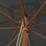 vidaXL Umbrelă de grădină stâlp din lemn, antracit, 300x300x273 cm vidaXL Umbrelă de grădină stâlp din lemn, antracit, 300x300x273 cm