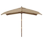 vidaXL Umbrelă de grădină stâlp din lemn, taupe, 300x300x273 cm vidaXL Umbrelă de grădină stâlp din lemn, taupe, 300x300x273 cm