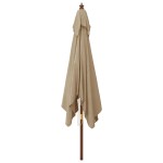 vidaXL Umbrelă de grădină stâlp din lemn, taupe, 300x300x273 cm vidaXL Umbrelă de grădină stâlp din lemn, taupe, 300x300x273 cm