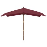 vidaXL Umbrelă de grădină stâlp din lemn, roșu bordo, 300x300x273 cm vidaXL Umbrelă de grădină stâlp din lemn, roșu bordo, 300x300x273 cm