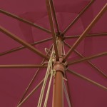 vidaXL Umbrelă de grădină stâlp din lemn, roșu bordo, 300x300x273 cm vidaXL Umbrelă de grădină stâlp din lemn, roșu bordo, 300x300x273 cm