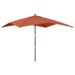 vidaXL Umbrelă de grădină stâlp din lemn, cărămiziu, 300x300x273 cm vidaXL Umbrelă de grădină stâlp din lemn, cărămiziu, 300x300x273 cm