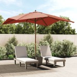 vidaXL Umbrelă de grădină stâlp din lemn, cărămiziu, 300x300x273 cm vidaXL Umbrelă de grădină stâlp din lemn, cărămiziu, 300x300x273 cm