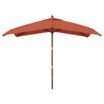 vidaXL Umbrelă de grădină stâlp din lemn, cărămiziu, 300x300x273 cm vidaXL Umbrelă de grădină stâlp din lemn, cărămiziu, 300x300x273 cm