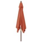 vidaXL Umbrelă de grădină stâlp din lemn, cărămiziu, 300x300x273 cm vidaXL Umbrelă de grădină stâlp din lemn, cărămiziu, 300x300x273 cm