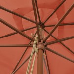 vidaXL Umbrelă de grădină stâlp din lemn, cărămiziu, 300x300x273 cm vidaXL Umbrelă de grădină stâlp din lemn, cărămiziu, 300x300x273 cm