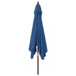 vidaXL Umbrelă de grădină stâlp din lemn, albastru azur 300x300x273 cm vidaXL Umbrelă de grădină stâlp din lemn, albastru azur 300x300x273 cm