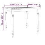 vidaXL Masa Batavia, 85x85x75 cm, lemn masiv de tec vidaXL Masa Batavia, 85x85x75 cm, lemn masiv de tec