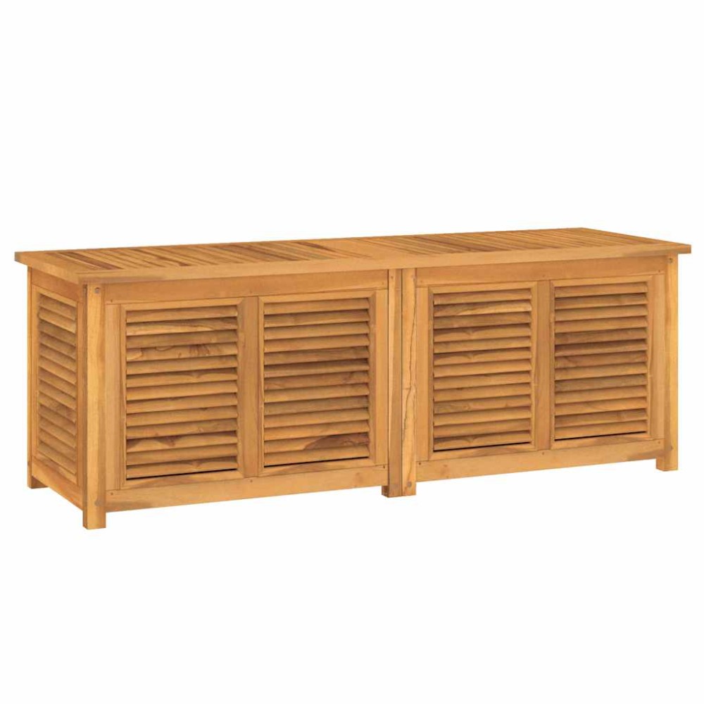 vidaXL Ladă depozitare grădină cu geantă, 150x50x55 cm, lemn masiv tec