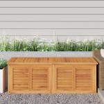 vidaXL Ladă depozitare grădină cu geantă, 150x50x55 cm, lemn masiv tec vidaXL Ladă depozitare grădină cu geantă, 150x50x55 cm, lemn masiv tec