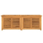 vidaXL Ladă depozitare grădină cu geantă, 150x50x55 cm, lemn masiv tec vidaXL Ladă depozitare grădină cu geantă, 150x50x55 cm, lemn masiv tec