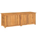 vidaXL Ladă depozitare grădină cu geantă, 150x50x55 cm, lemn masiv tec vidaXL Ladă depozitare grădină cu geantă, 150x50x55 cm, lemn masiv tec