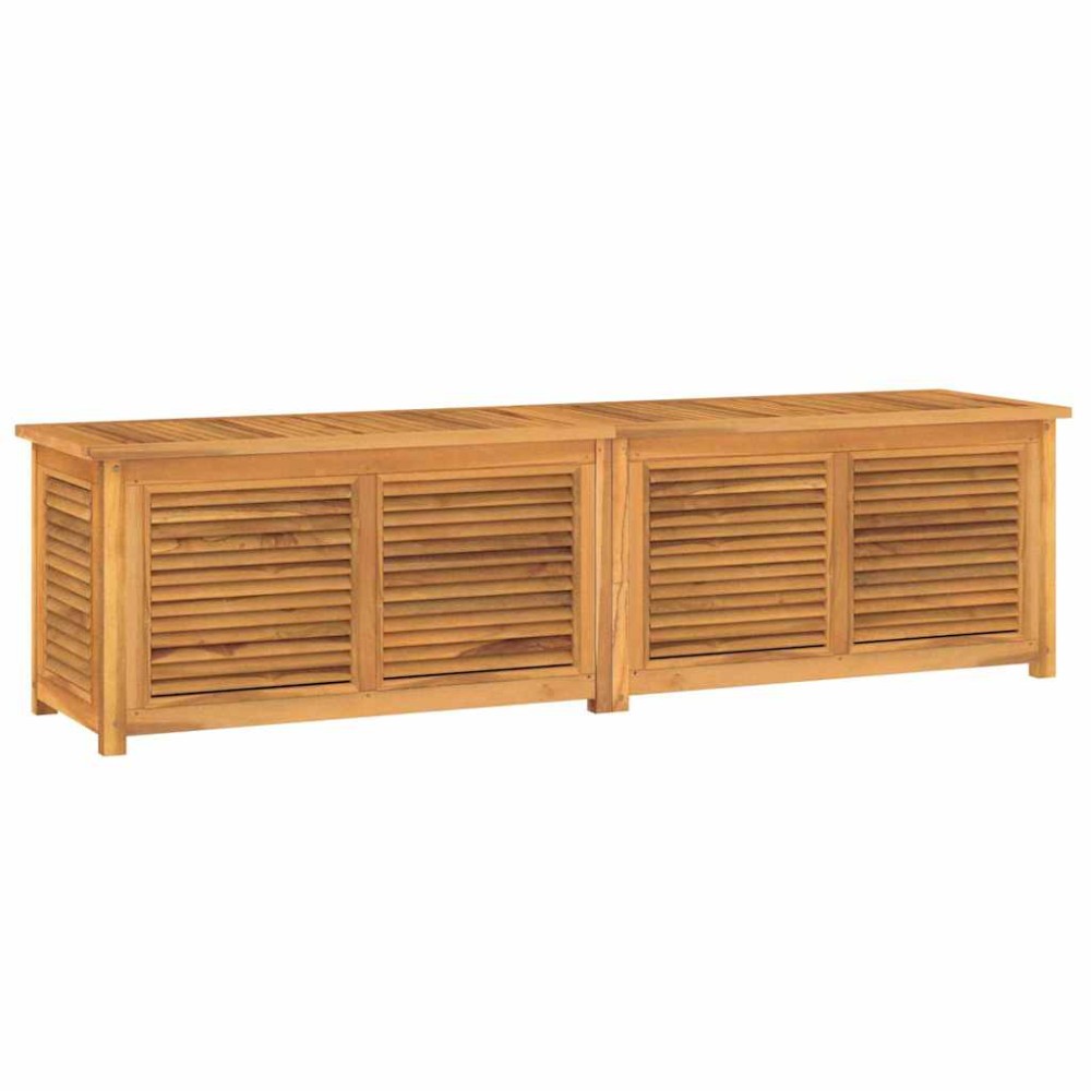 vidaXL Ladă depozitare grădină cu geantă, 200x50x55 cm, lemn masiv tec