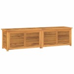 vidaXL Ladă depozitare grădină cu geantă, 200x50x55 cm, lemn masiv tec vidaXL Ladă depozitare grădină cu geantă, 200x50x55 cm, lemn masiv tec