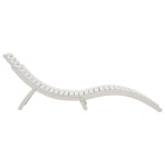 vidaXL Șezlong, alb, 184x55x64 cm, lemn masiv de acacia