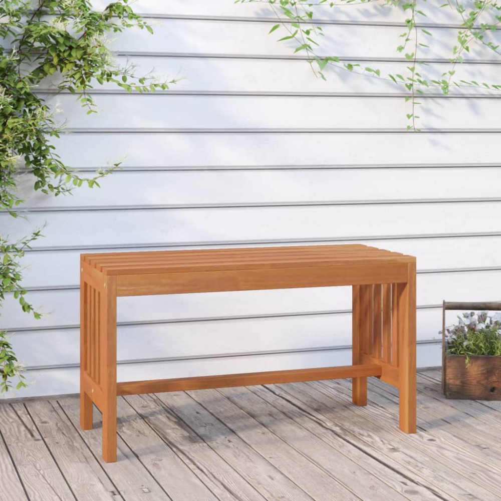 vidaXL Bancă de grădină, 80 cm, lemn masiv de eucalipt