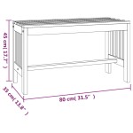 vidaXL Bancă de grădină, 80 cm, lemn masiv de eucalipt vidaXL Bancă de grădină, 80 cm, lemn masiv de eucalipt