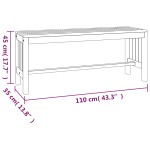 vidaXL Bancă de grădină, 110 cm, lemn masiv de eucalipt vidaXL Bancă de grădină, 110 cm, lemn masiv de eucalipt