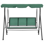 vidaXL Balansoar de grădină, verde, 170 cm, textilenă și oțel vidaXL Balansoar de grădină, verde, 170 cm, textilenă și oțel