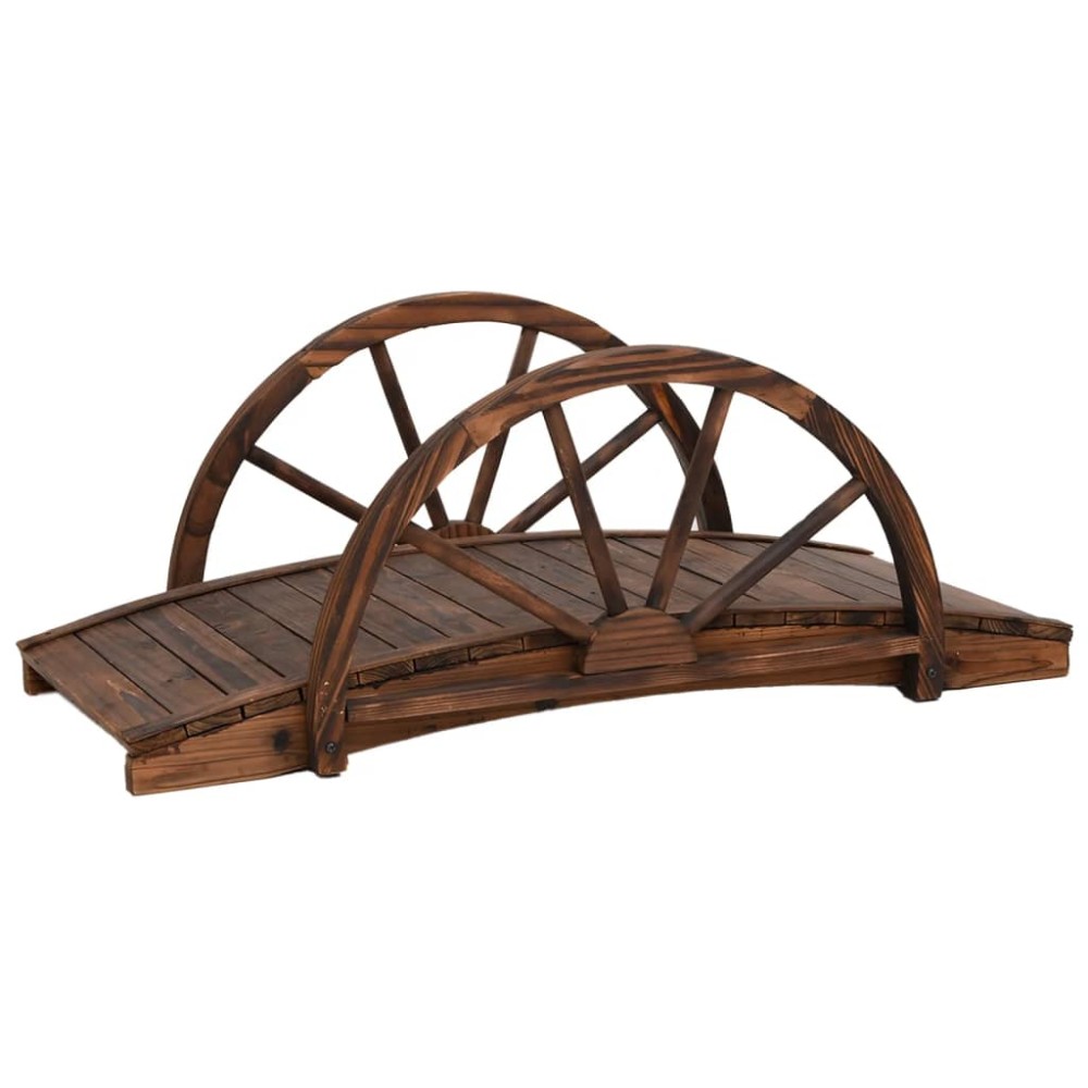 vidaXL Pod de grădină jumătate de roată 99x50x38 cm lemn masiv brad