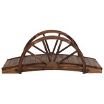 vidaXL Pod de grădină jumătate de roată 99x50x38 cm lemn masiv brad vidaXL Pod de grădină jumătate de roată 99x50x38 cm lemn masiv brad