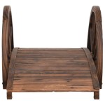 vidaXL Pod de grădină jumătate de roată 99x50x38 cm lemn masiv brad vidaXL Pod de grădină jumătate de roată 99x50x38 cm lemn masiv brad