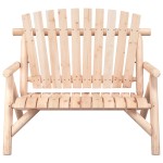 vidaXL Bancă de grădină cu 2 locuri, 119x85x98 cm, lemn masiv molid vidaXL Bancă de grădină cu 2 locuri, 119x85x98 cm, lemn masiv molid