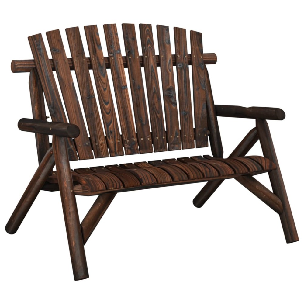 vidaXL Bancă de grădină cu 2 locuri, 119x85x98 cm, lemn masiv molid