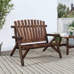 vidaXL Bancă de grădină cu 2 locuri, 119x85x98 cm, lemn masiv molid vidaXL Bancă de grădină cu 2 locuri, 119x85x98 cm, lemn masiv molid