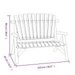 vidaXL Bancă de grădină cu 2 locuri, 119x85x98 cm, lemn masiv molid vidaXL Bancă de grădină cu 2 locuri, 119x85x98 cm, lemn masiv molid