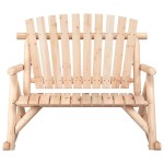 vidaXL Bancă balansoar cu 2 locuri, 123x96x102 cm, lemn masiv molid vidaXL Bancă balansoar cu 2 locuri, 123x96x102 cm, lemn masiv molid