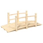 vidaXL Pod de grădină cu balustrade, 150x67x56 cm, lemn masiv de molid vidaXL Pod de grădină cu balustrade, 150x67x56 cm, lemn masiv de molid