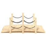 vidaXL Pod de grădină balustrade cu lanț 150x67x56 cm lemn masiv molid vidaXL Pod de grădină balustrade cu lanț 150x67x56 cm lemn masiv molid