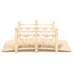 vidaXL Pod de grădină cu balustrade, 150x67x56 cm, lemn masiv de molid vidaXL Pod de grădină cu balustrade, 150x67x56 cm, lemn masiv de molid