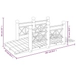 vidaXL Pod de grădină cu balustrade, 150x67x56 cm, lemn masiv de molid vidaXL Pod de grădină cu balustrade, 150x67x56 cm, lemn masiv de molid