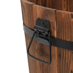 vidaXL Set de jardiniere tip găleată, 3 piese, lemn masiv de brad