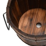 vidaXL Set de jardiniere tip găleată, 3 piese, lemn masiv de brad