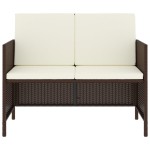 vidaXL Set mobilier de grădină, 6 piese, cu perne, maro, poliratan vidaXL Set mobilier de grădină, 6 piese, cu perne, maro, poliratan