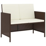vidaXL Set mobilier de grădină, 6 piese, cu perne, maro, poliratan vidaXL Set mobilier de grădină, 6 piese, cu perne, maro, poliratan