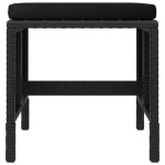 vidaXL Set mobilier de grădină cu perne, 6 piese, negru, poliratan vidaXL Set mobilier de grădină cu perne, 6 piese, negru, poliratan