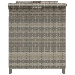 vidaXL Bancă de grădină cu pernă, gri, 116x46x57 cm, poliratan vidaXL Bancă de grădină cu pernă, gri, 116x46x57 cm, poliratan