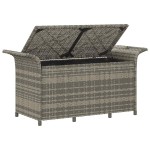 vidaXL Bancă de grădină cu pernă, gri, 116x46x57 cm, poliratan vidaXL Bancă de grădină cu pernă, gri, 116x46x57 cm, poliratan