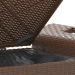 vidaXL Bancă de grădină cu pernă, maro, 116x46x57 cm, poliratan vidaXL Bancă de grădină cu pernă, maro, 116x46x57 cm, poliratan