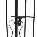 vidaXL Poartă de grădină, negru, 121x8x100 cm, fier forjat vidaXL Poartă de grădină, negru, 121x8x100 cm, fier forjat